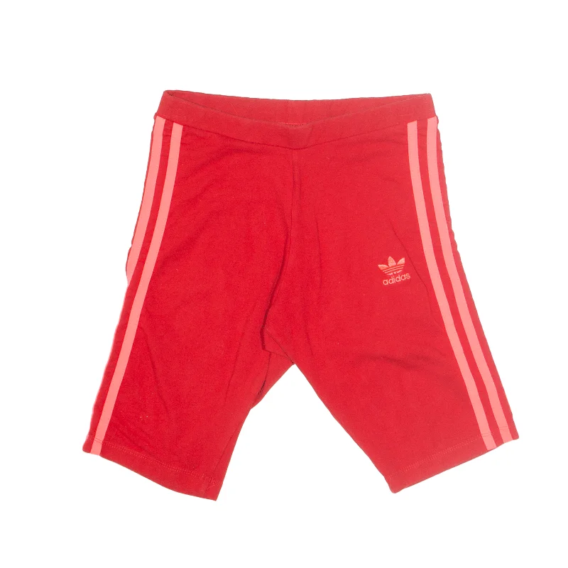 ADIDAS Legging Sports Shorts Red Slim Womens UK 6 W24