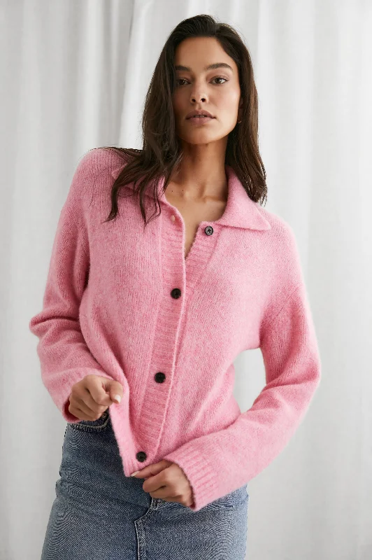 AMBER SWEATER - HEATHER FUSCHIA