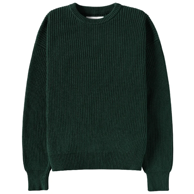 Cotton Knit Sweater Evergreen - Unisex