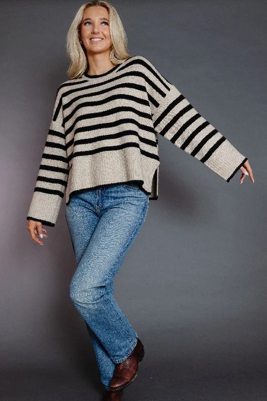 Fireside Sweater in Oat Wool Fabric Cashmere Fabric Tweed Fabric