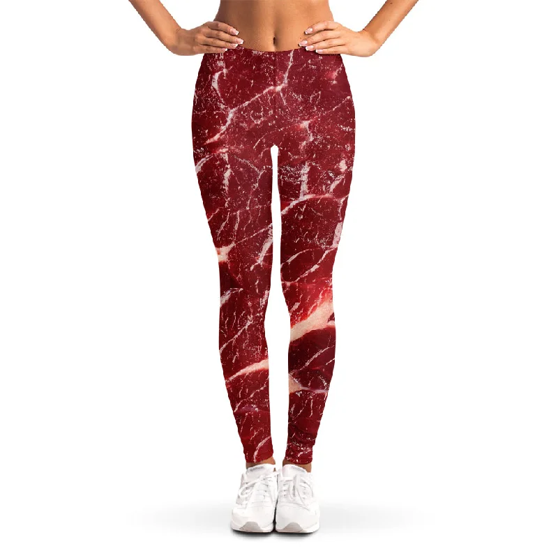 Red Meat Print Women's Leggings