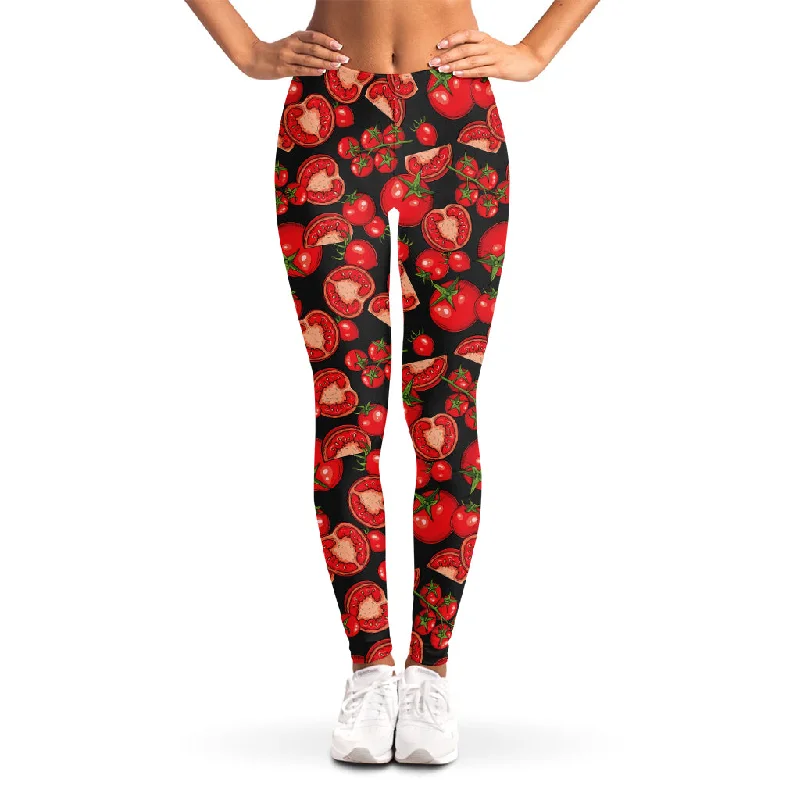 Red Ripe Tomatoes Pattern Print Women's Leggings