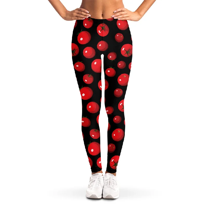 Red Tomato Pattern Print Women's Leggings