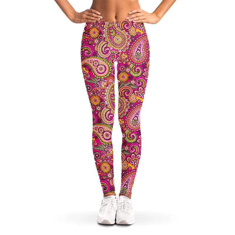 Retro Paisley Pattern Print Women's Leggings