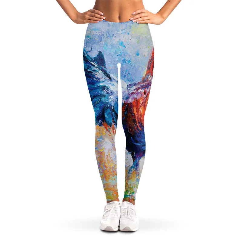 Rooster Painting Print Women's Leggings