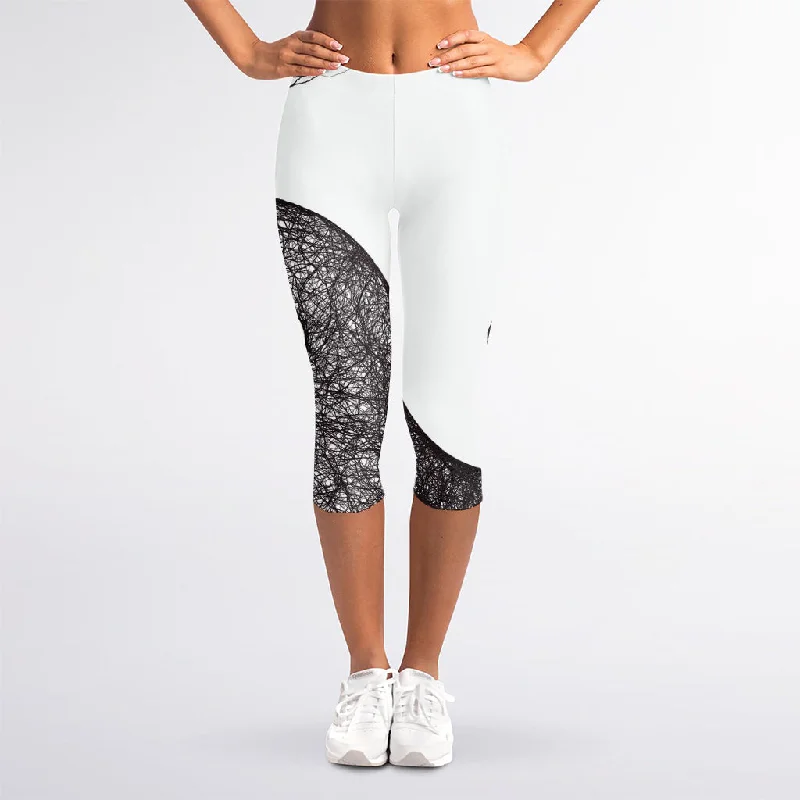 Roots Yin Yang Print Women's Capri Leggings