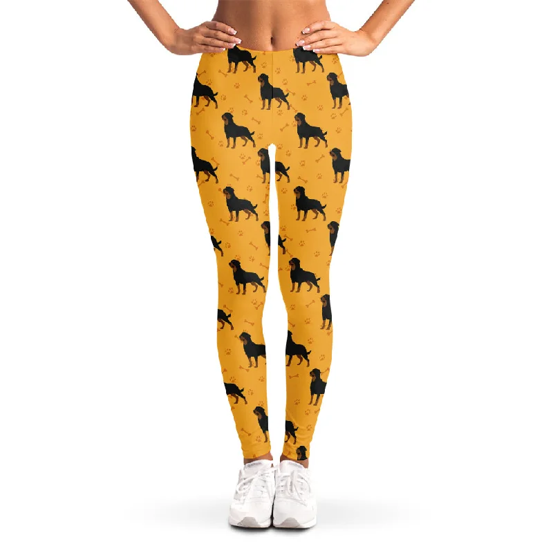 Rottweiler Dog Pattern Print Women's Leggings