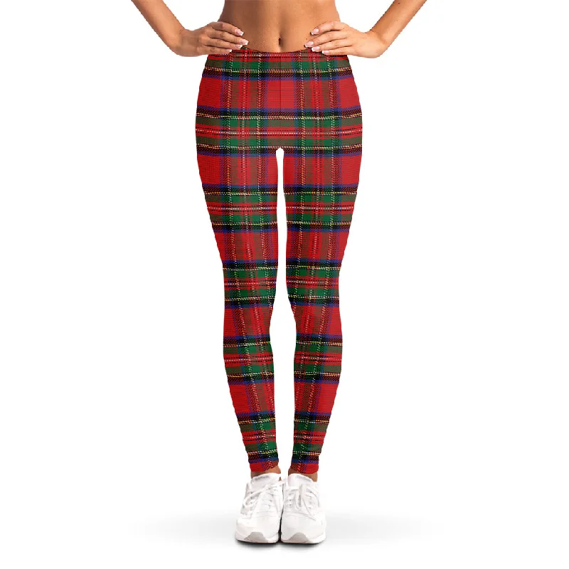 Royal Stewart Tartan Pattern Print Women's Leggings