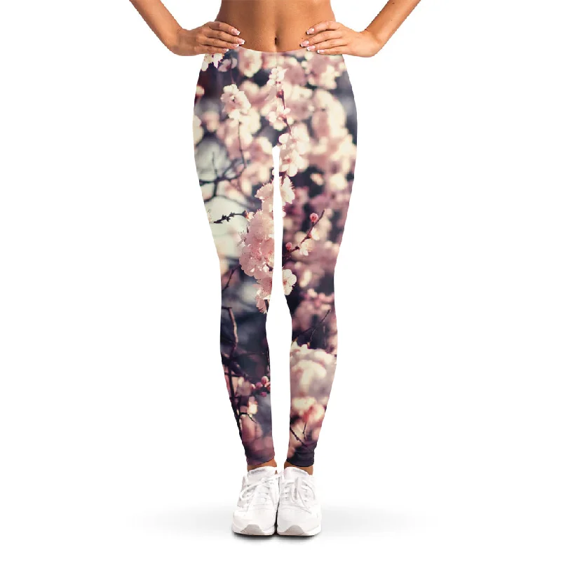 Sakura Cherry Blossom Print Women's Leggings