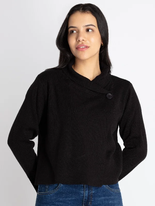 Womens Solid Round Neck Sweater