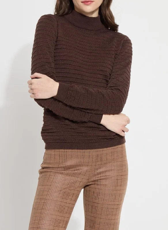 Valery Mockneck Sweater in Dark Mocha