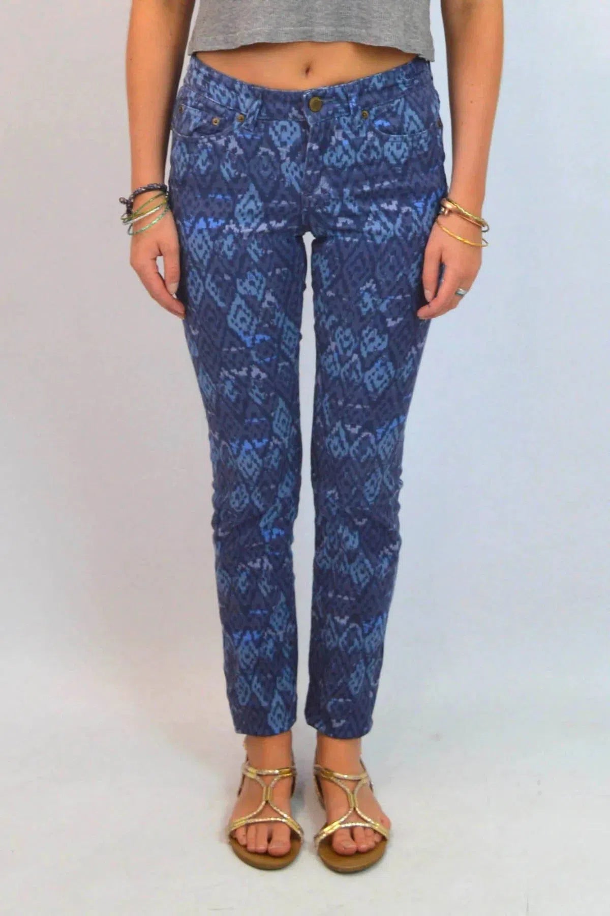 Aztec Print Skinny Jeans