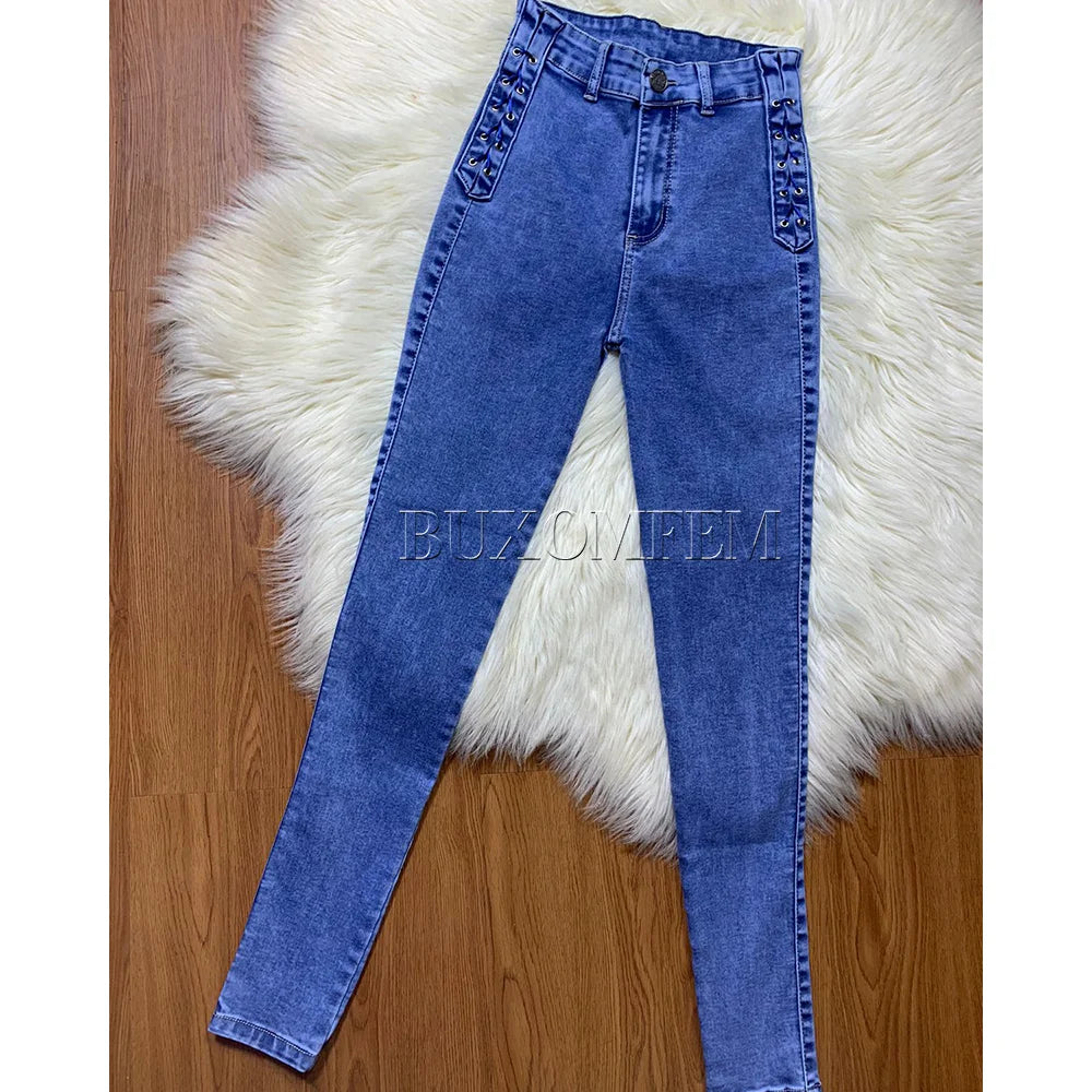 Fashion High Waist Slim Fit  Jeans for Women