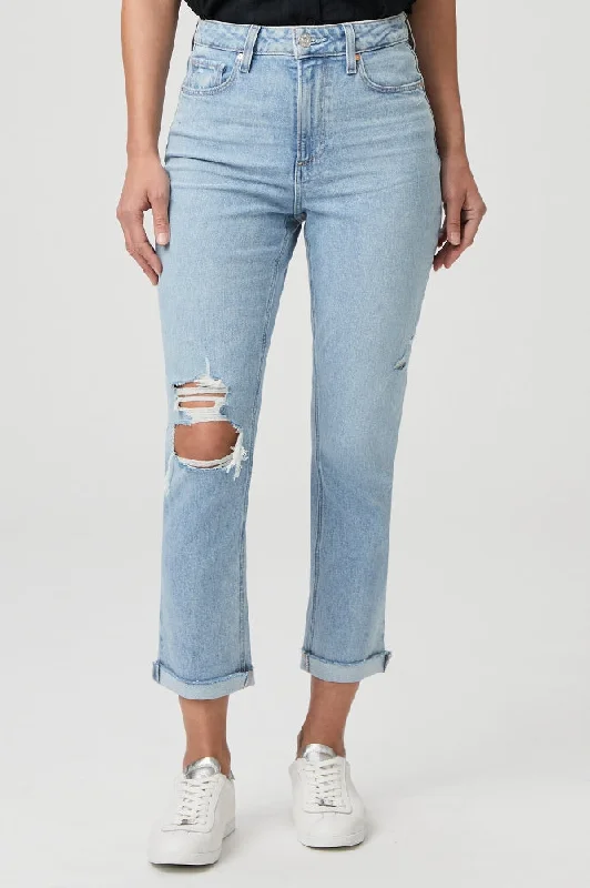 Paige High Rise Brigitte Raw Hem Cuff Jeans in Cori Destructed