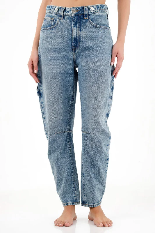 Women's Blue Slouchy Jeans