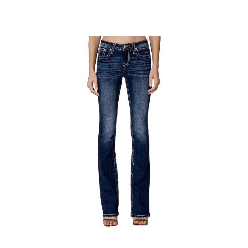 Miss Me Women's Tribal Dreams Bootcut Medium Wash Jeans