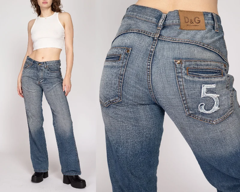 Medium 90s Y2K Dolce & Gabbana Faded Jeans 32"