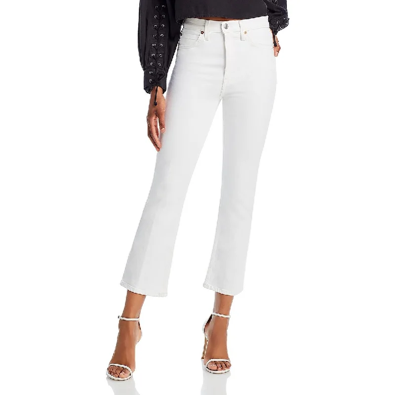 RE/DONE Womens High Rise Cropped Bootcut Jeans