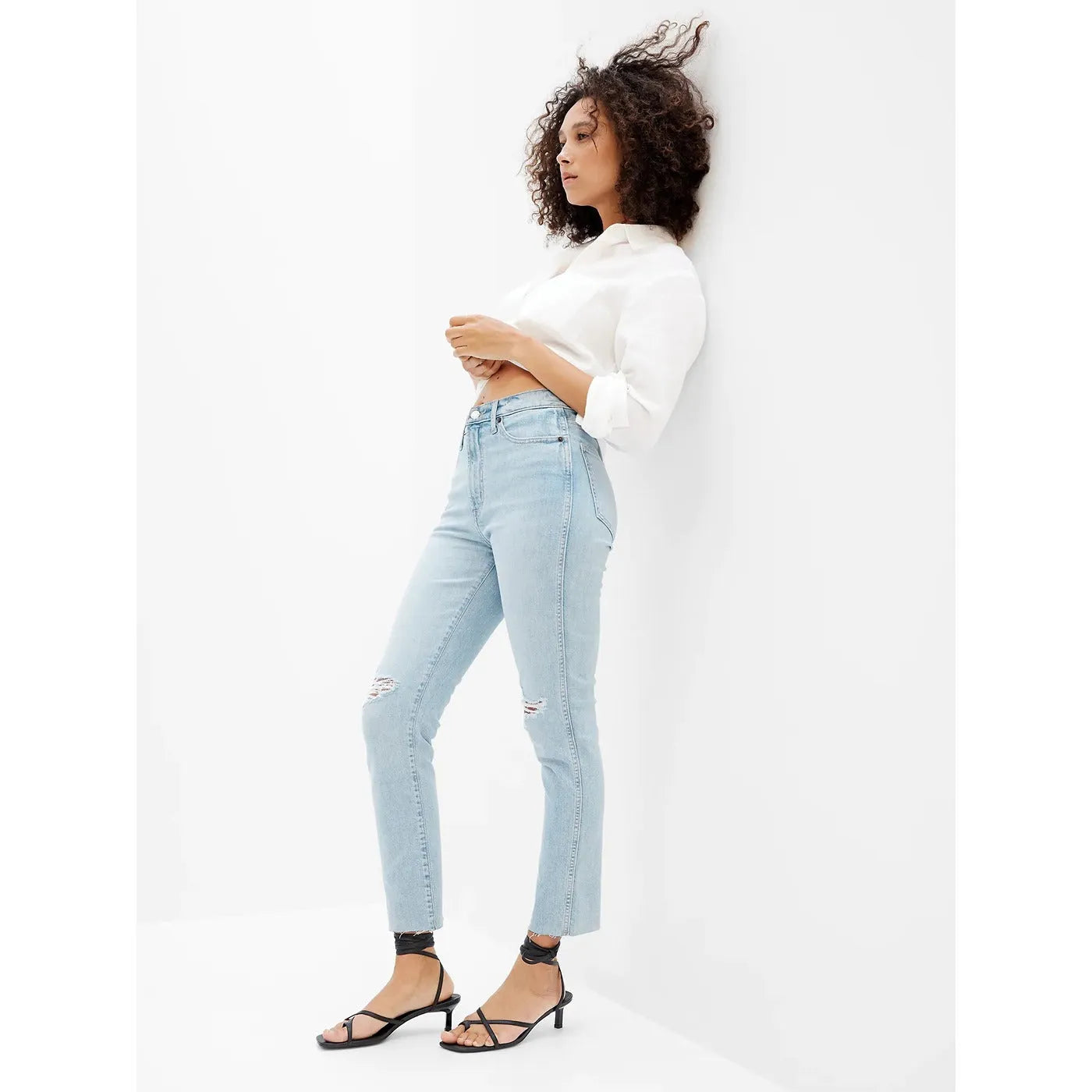 GP High Rise Destructed Slim Jeans