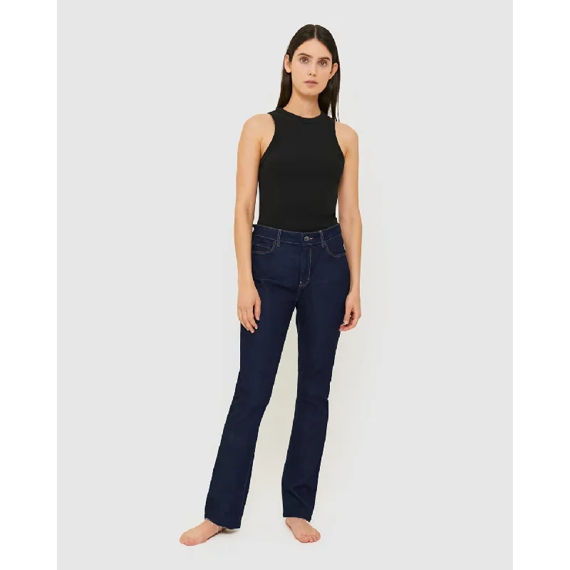 FA High Rise Straight Cut-Off Jeans