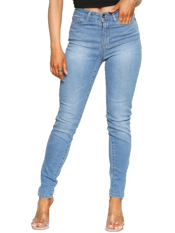 Enzo | Womens Skinny Stretch Denim Jeans